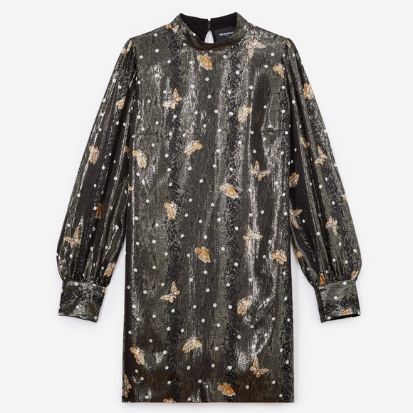 The Kooples Paris silk/metallic dress. Size 3 - I think is the same as a large. - Picture 3 of 16